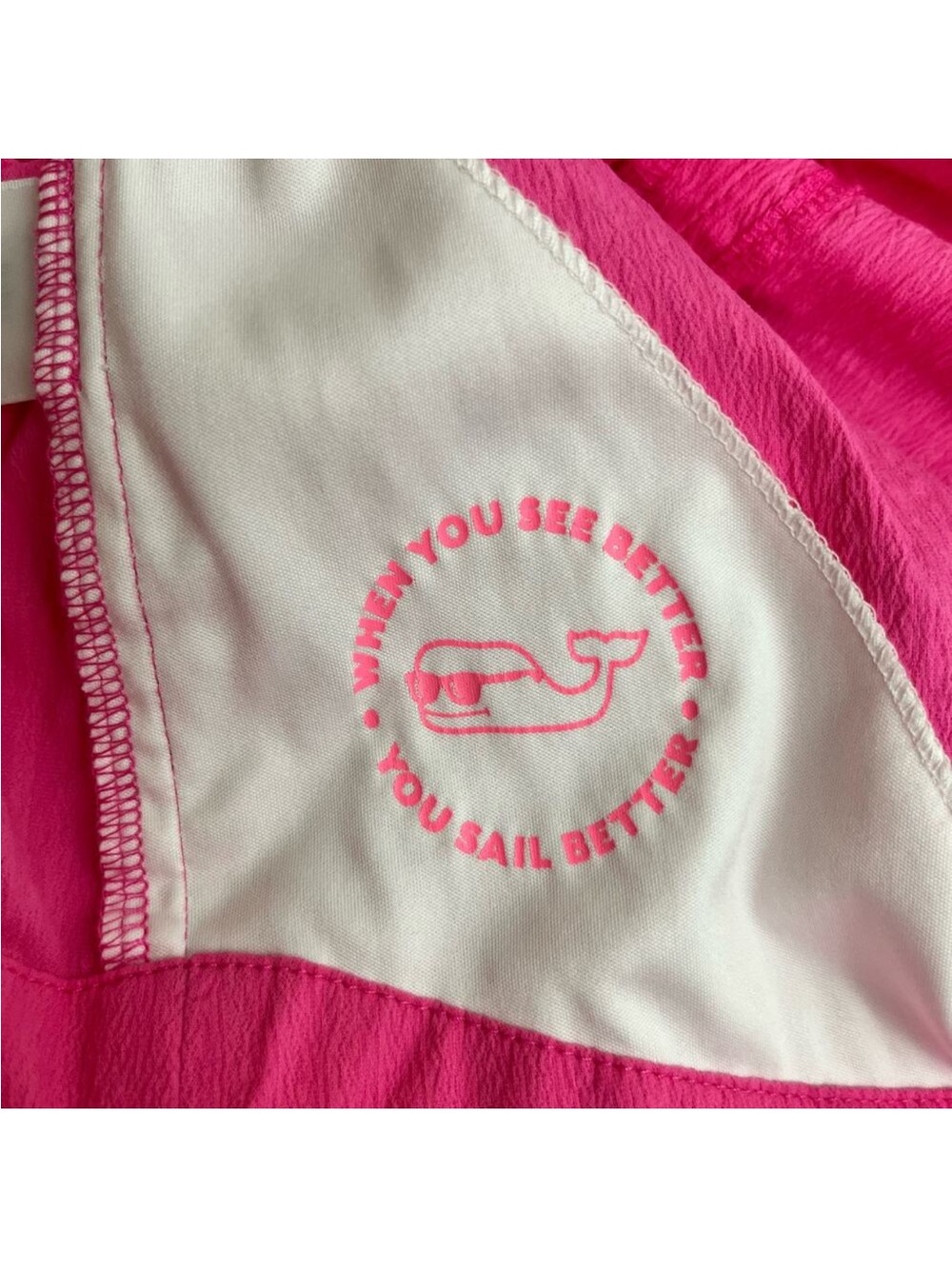Vineyard Vines Pink Harbor Seersucker Performance Tunic Dress - Picture 5 of 6